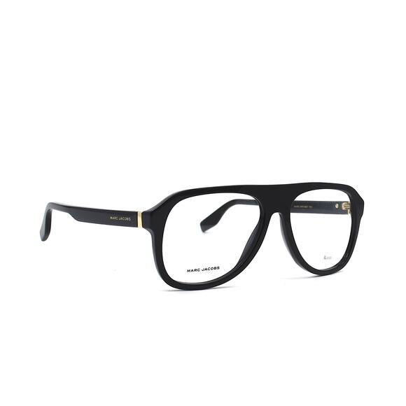 NEW MARC JACOBS MARC641 807 BLACK AVIATOR MEN'S AUTHENTIC EYEGLASSES FRAME - Picture 1 of 12